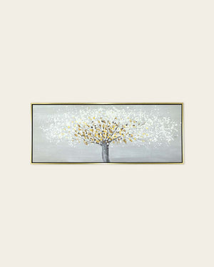 The Gilded Tree gold tree wall art in a gold and black frame