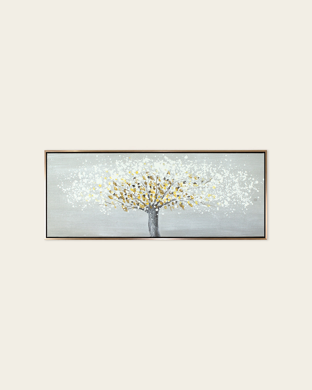 The Gilded Tree gold tree wall art in a rose gold frame