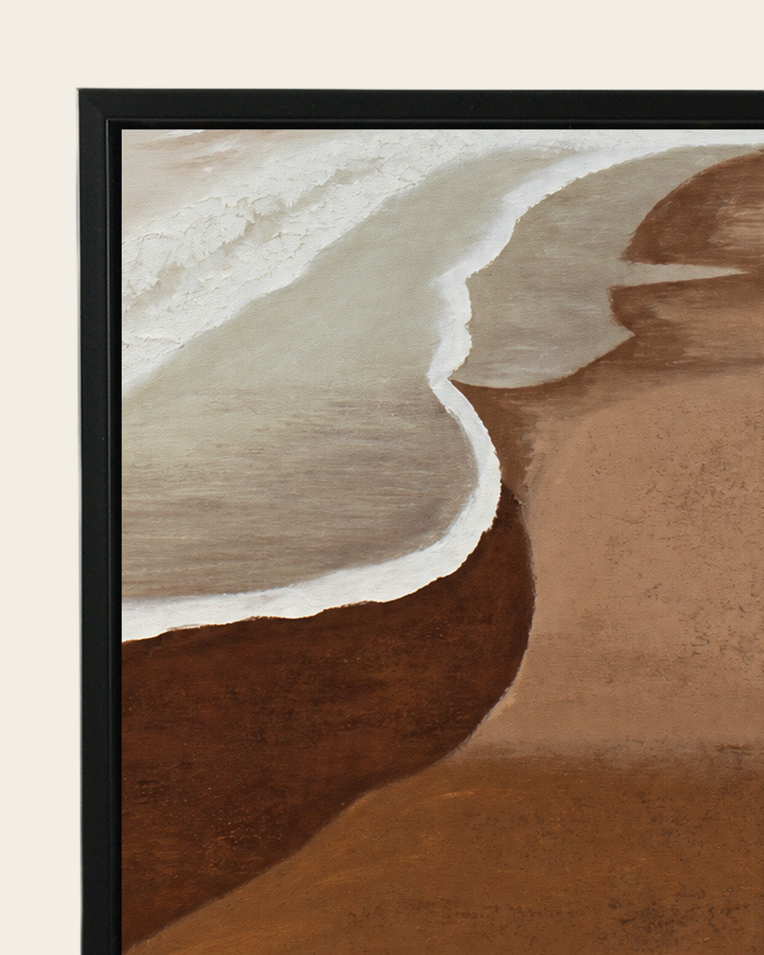 The Long Horizon abstract coastal painting frame corner detail