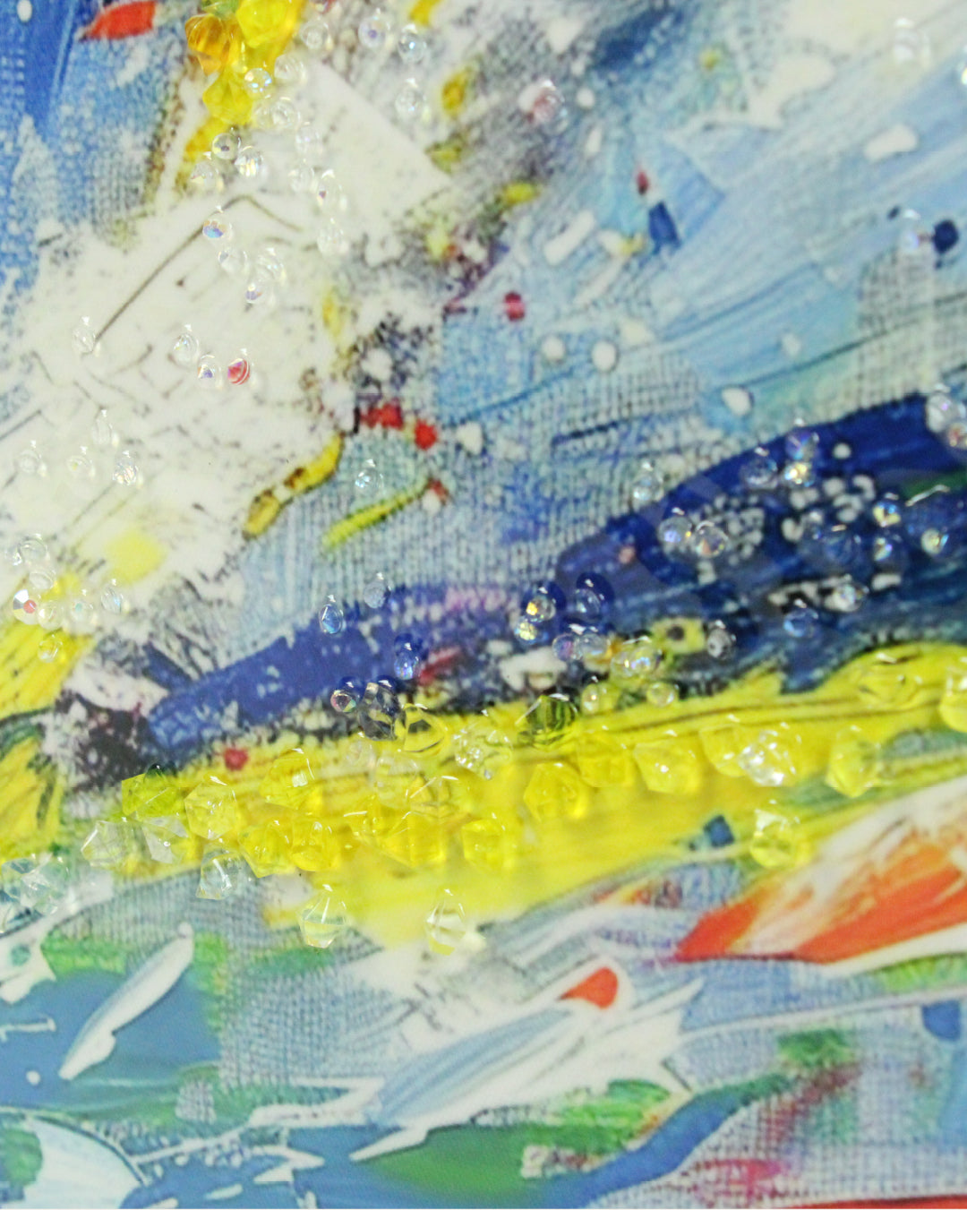 The Moment Before football resin wall art close-up of the resin surface