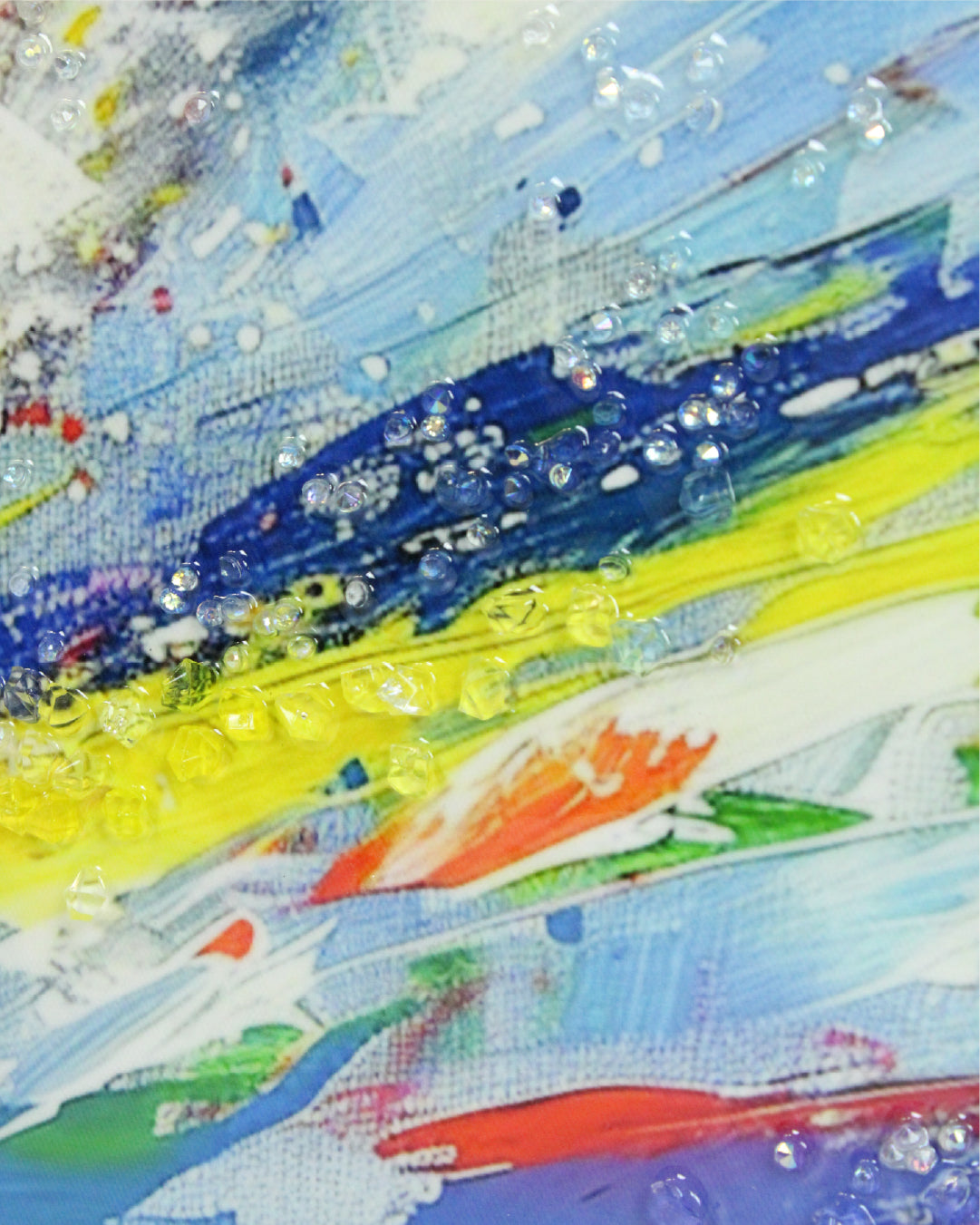 The Moment Before football resin wall art close-up of the layered resin texture
