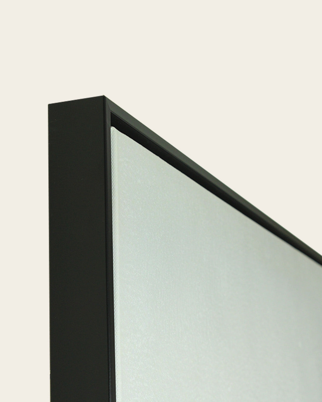 The Ridge minimalist seascape wall art side profile of the black frame