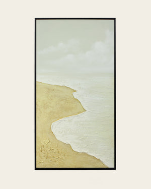 The Sea Comes Home minimalist beach painting front view