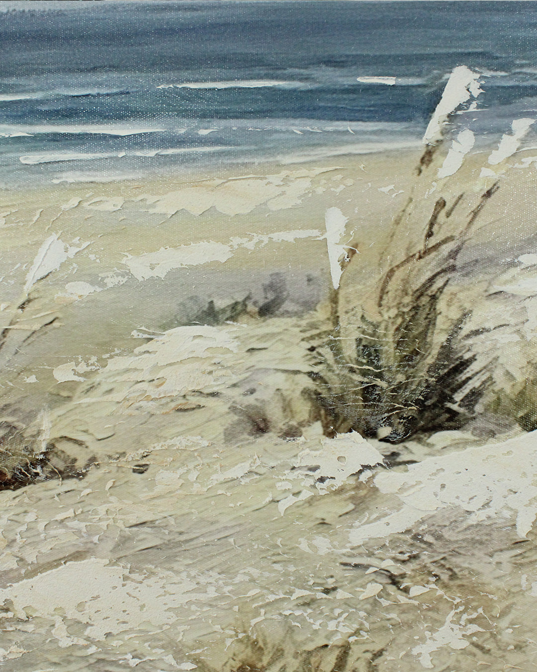 The Turning beach posts wall art close-up of the dune grass