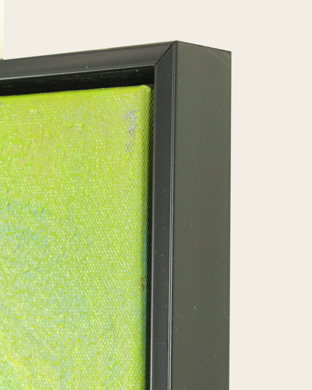 The Unsaid cubist face LED wall art black frame side profile