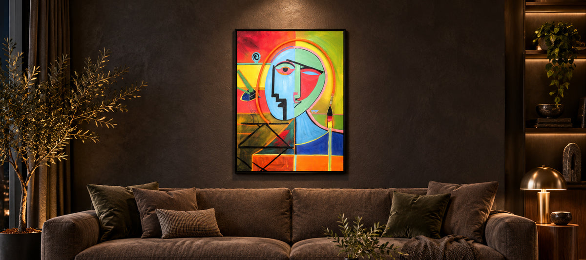 Room styled with The Unsaid wall art