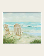 The View We Kept beach house wall art front view in a white frame