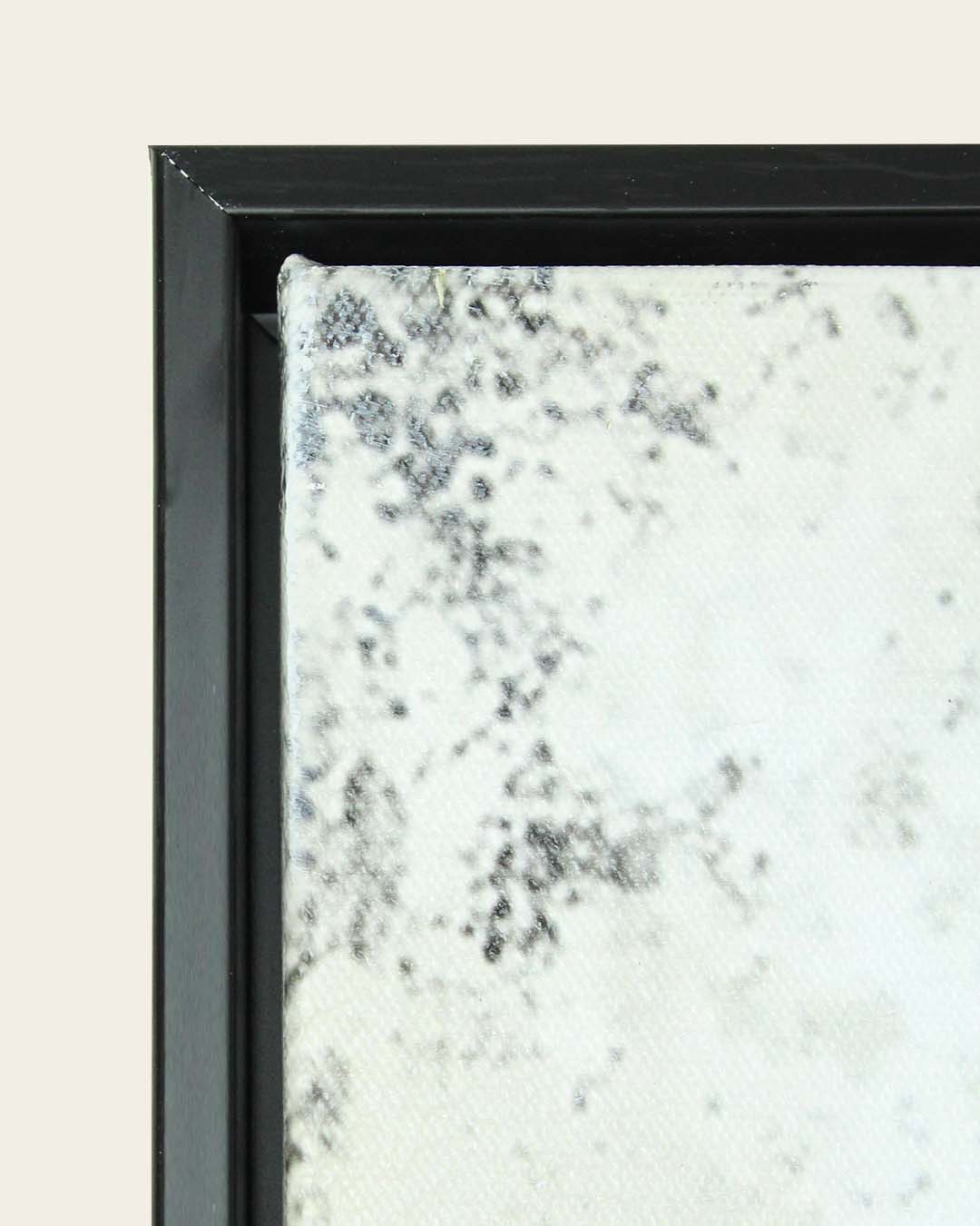 Three of a Kind classic car wall art black wood grain frame corner detail