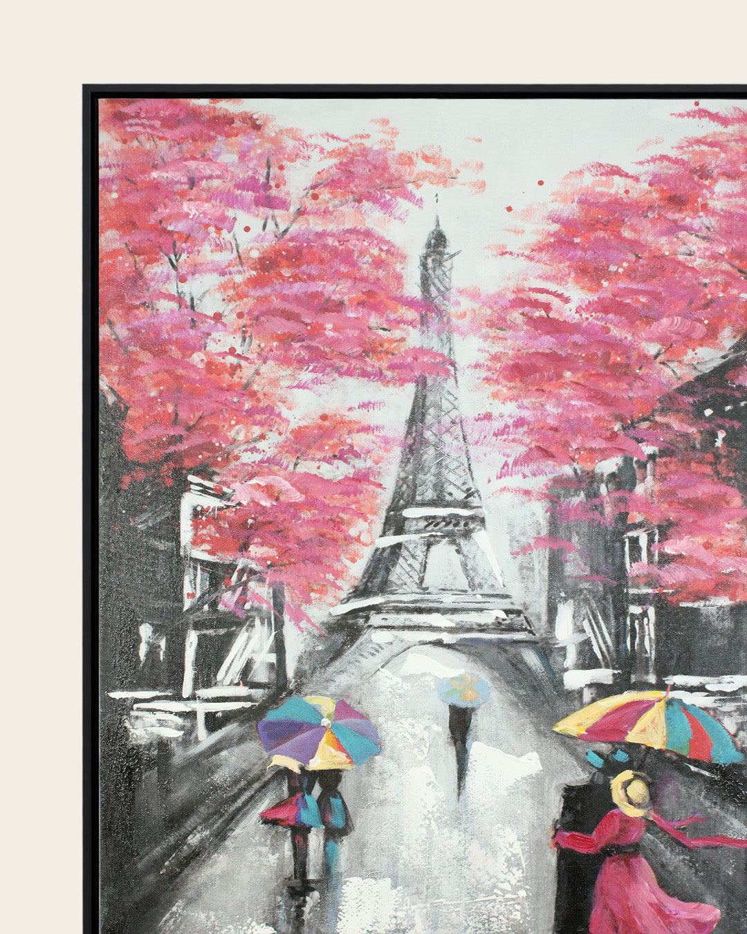 Toward the Tower paris cityscape wall art black frame corner detail