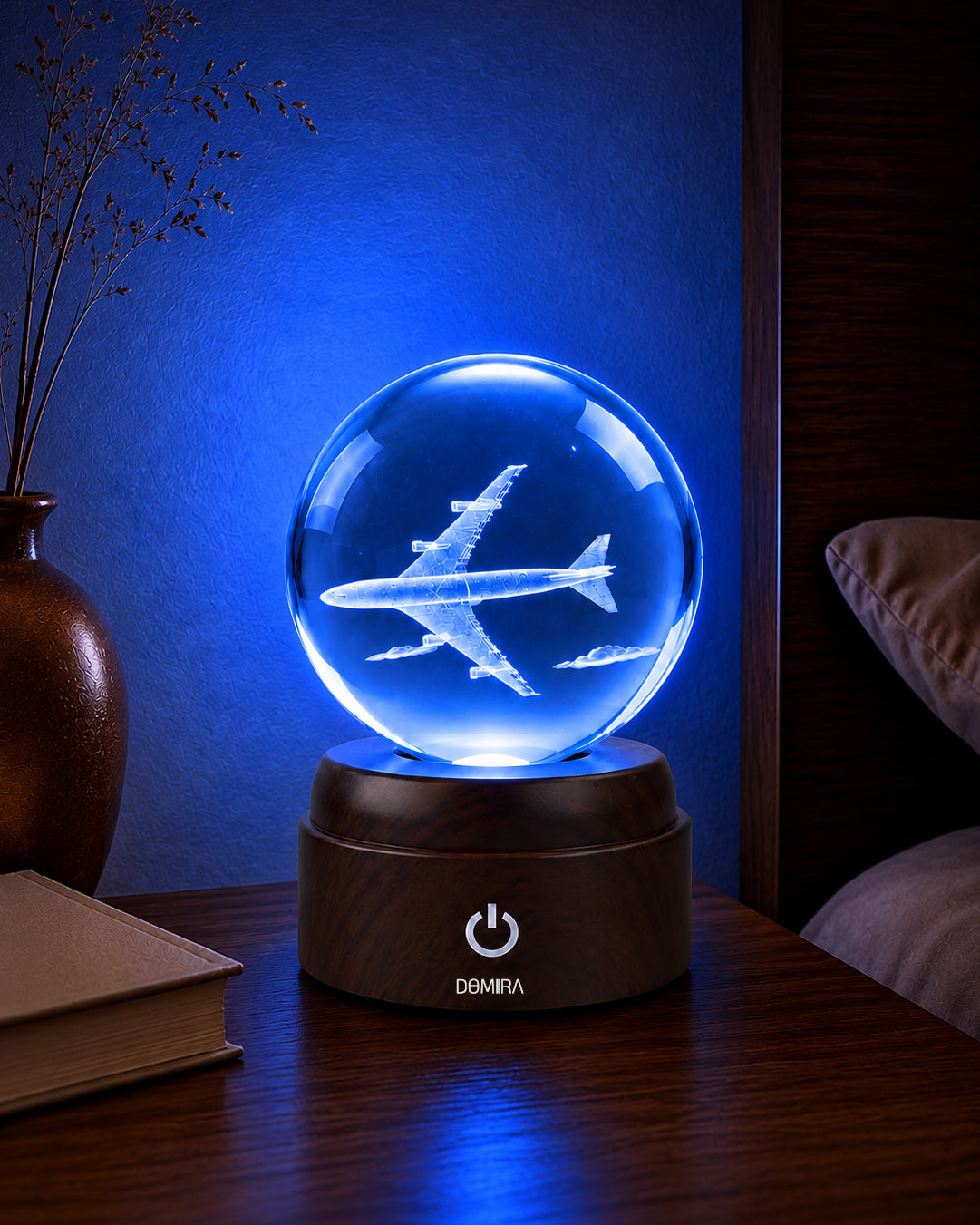Chasing Horizons crystal globe glowing blue