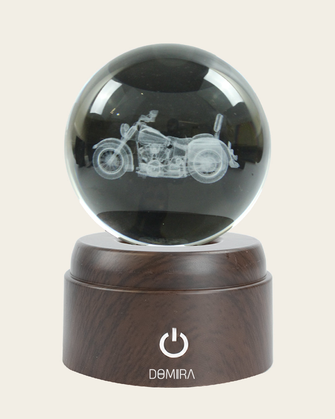 Freedom Ride crystal globe close-up of the 3D engraved design