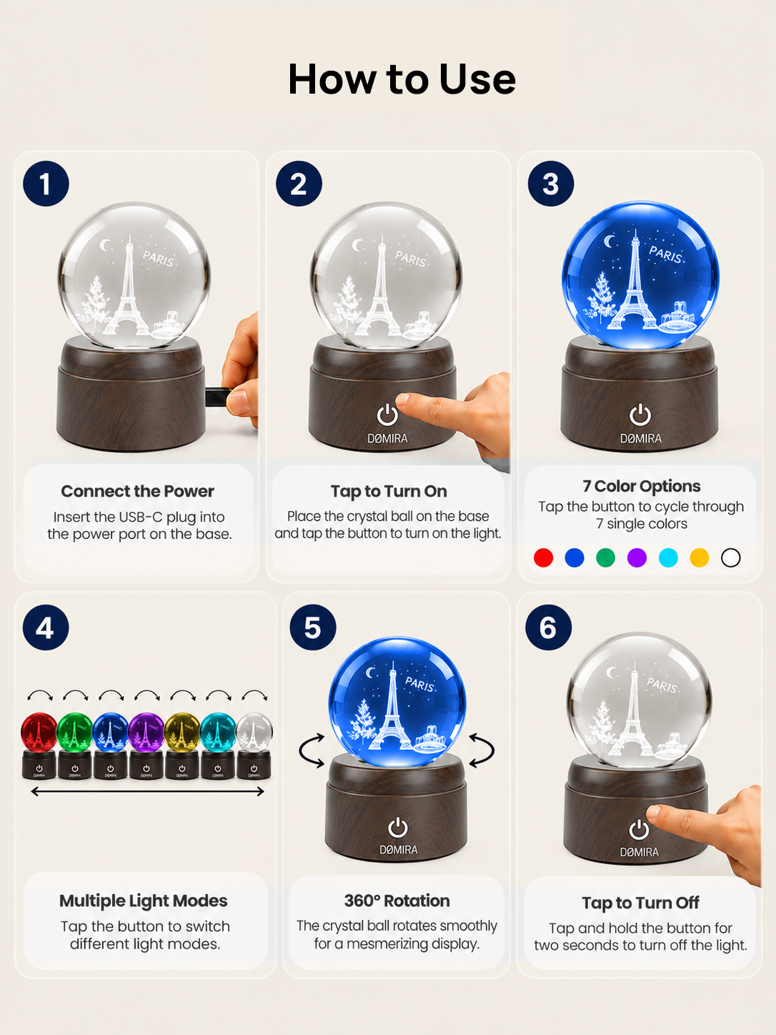 How to use the Paris Forever crystal globe