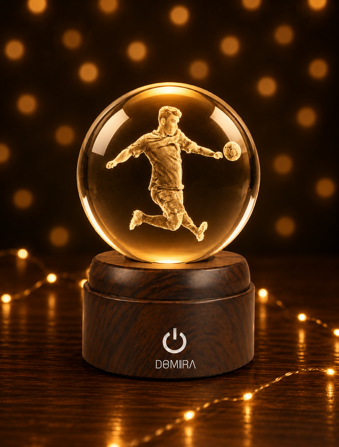 Victory Kick crystal globe glowing warm amber