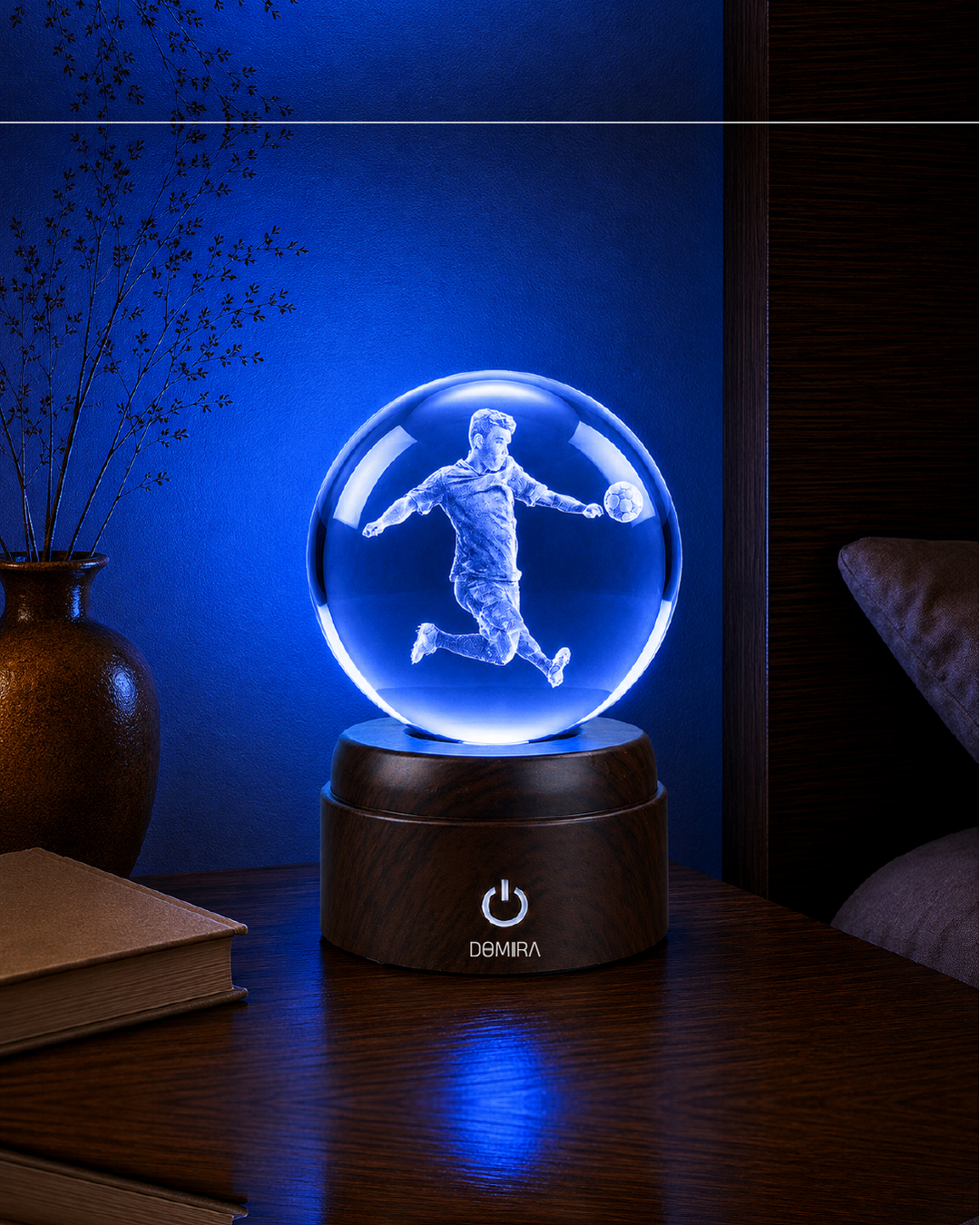Victory Kick crystal globe glowing blue