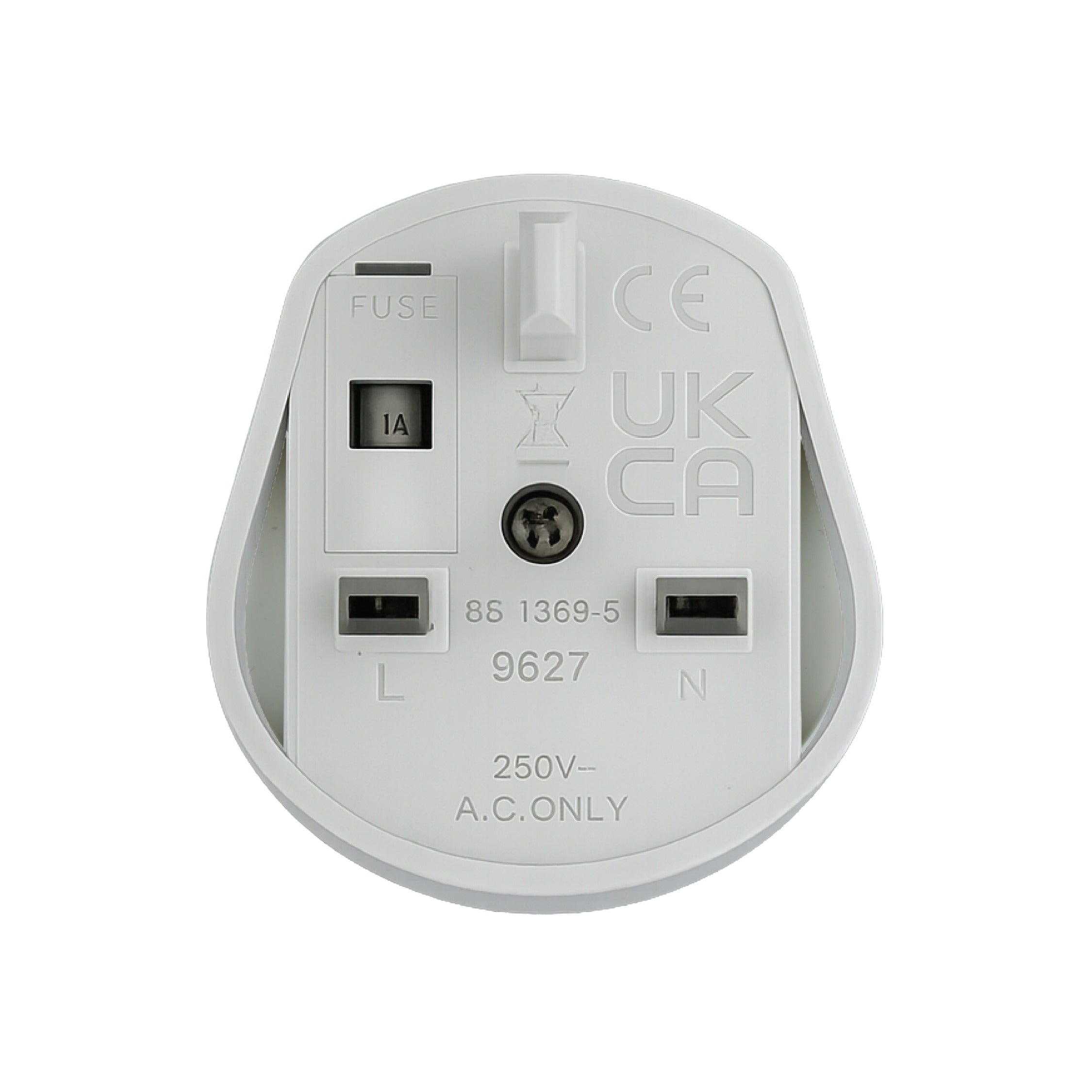 Rear view of the DOMIRA 2 Pack
toothbrush adapters showing durable UK
3 pin construction.