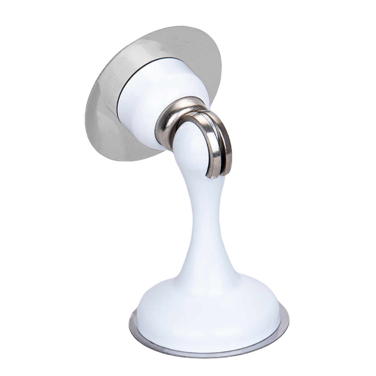 White magnetic door stopper angled product view