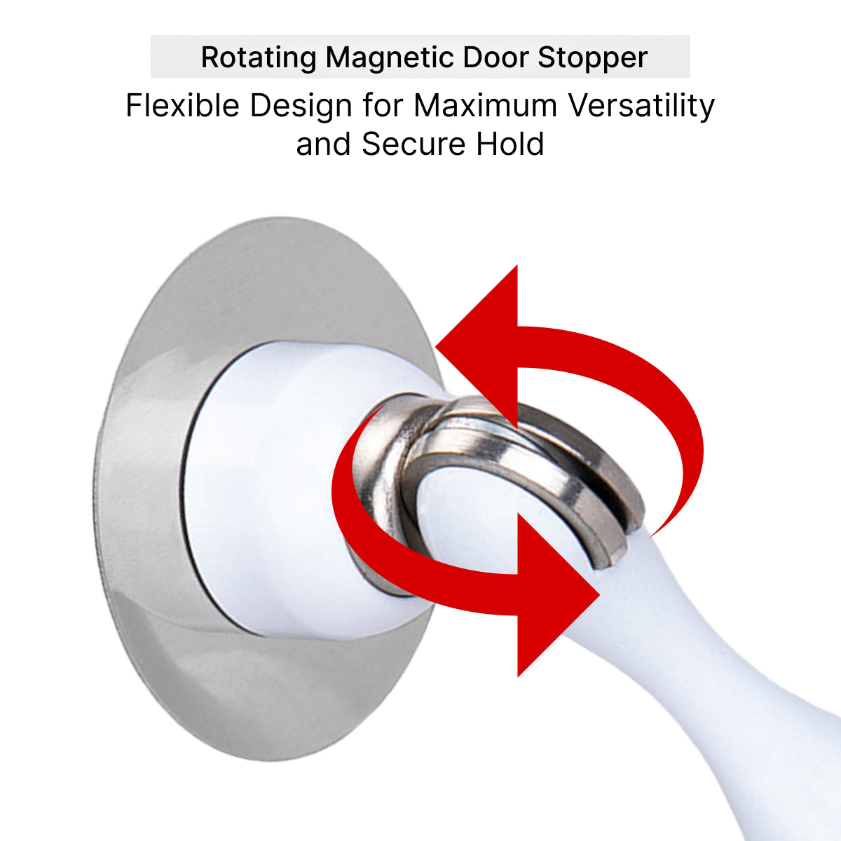 White floor magnetic door stop product image